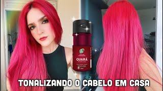 Tonalizando o cabelo  life update  Guará vermelho cereja Kamaleão Color  Luana Rocha [upl. by Nitsua7]