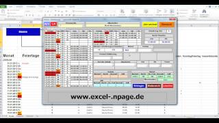 Zeit erfassen Zeit berechnen Zeiterfassungsprogramm Excel VBA Programmierung [upl. by Yerfej]