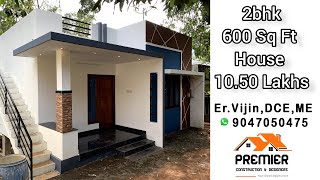 Single Floor 2bhk 600 Sq Ft budget friendly House in 1050 Lakhs Manjalumoodu Arumanai Marthandam [upl. by Higley]