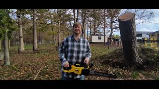 DeWalt 60v max brushless electric chainsaw Review and quick usage  20in Chainsaw [upl. by Peterson]