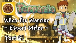 Terraria 13 Expert Melee Part 21  Wilco vs Expert Moon Lord [upl. by Attiuqehs]