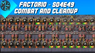 Factorio  S08E49  Combat and Cleanup [upl. by Yruy]