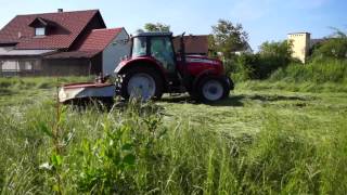 Neu Heu mähen mit MF 6480 und Stoll [upl. by Quint]