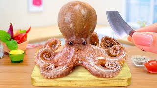 Yummy Miniature Cooking Octopus Curry in Mini Kitchen ASMR [upl. by Aneeb]