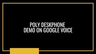 Demonstration of the Poly Polycom deskphone setup with Google Voice [upl. by Asetal]