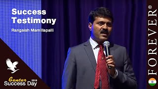 Success Testimony  Rangaiah Mamillapalli  Guntur Success Day 2018  Forever Living India [upl. by Ober]