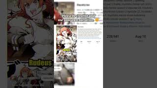 Not a fun fact  Mushoku Tensei  shorts [upl. by Ahsenra]