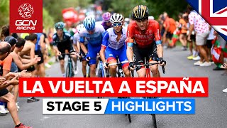 Riders Battle It Out In Bilbao  Vuelta A España 2022 Stage 5 Highlights [upl. by Anairotciv]