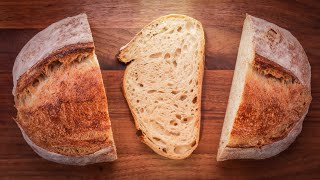 How to Make Perfect NoKnead Sourdough Bread  Easy Naturally Leavened Boule Recipe [upl. by Petuu]