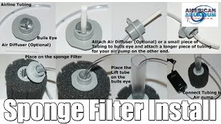 Aquarium Sponge Filter Installation2 [upl. by Etiragram]