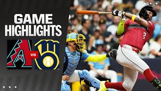 Dbacks vs Brewers Game Highlights 92024  MLB Highlights [upl. by Nnarefinnej]