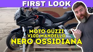 First Look  Moto Guzzi V100 Mandello Nero Ossidiana [upl. by Baptista738]