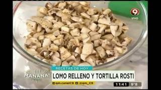 Receta de hoy Lomo a la pimienta con tortilla [upl. by Stanley]