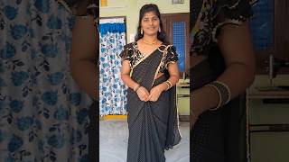 Miru black lovers aa 🖤😜ytshorts saree black fashionoutfit blosedesigns [upl. by Banerjee]