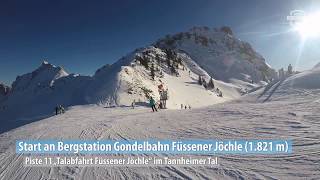 SkiAbfahrt vom Füssener Jöchle im Tannheimer Tal [upl. by Tristis]