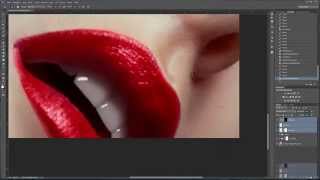 Lippenstift von den Zähnen entfernen  Photoshop Tutorial  GermanDeutsch [upl. by Chenay380]