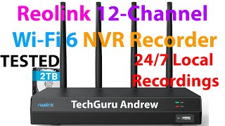 Reolink 12Channel WiFi 6 NVR Recorder RLN12W [upl. by Cairns]