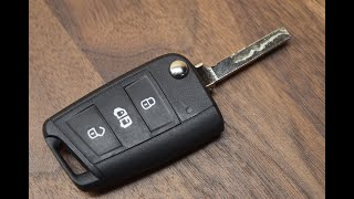 VW Crafter  Transporter key fob battery replacement  EASY DIY [upl. by Rimaa]