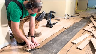 How To Install Hardwood Floors DIY Masterclass [upl. by Inahpit900]