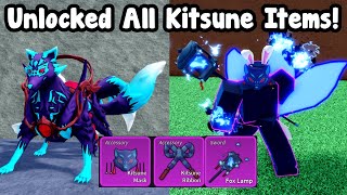 Unlocked Kitsune Fruit And Fox Lamp Got All Kitsune Items  Blox Fruits [upl. by Tymes207]