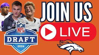 LIVE Denver Broncos NFL Draft Watch Party  Round 1 [upl. by Aleen28]