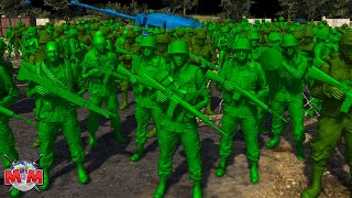 HUGE GREEN ARMY MEN OFFENSIVE  Operation Closed Curtains  Army Men Of War Battle Simulator [upl. by Titos]