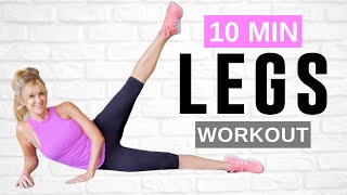 10 Minute Legs Workout For Women Over 50  Indoor Workout [upl. by Ahern]