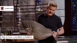 How to fillet a Halibut  Gordon Ramsay  Culinary News  Master Chef  Halibut Fillet [upl. by Eical]