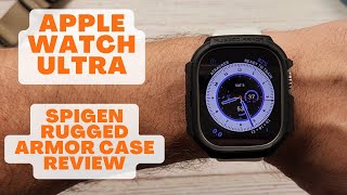 Apple Watch Ultra  Spigen Rugged Armor Case Review [upl. by Itnuahsa]