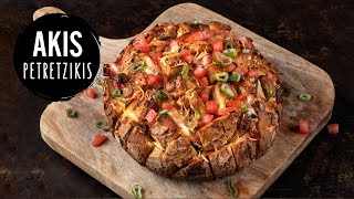 Pizza Bread with Halloumi  Akis Petretzikis [upl. by Josias]