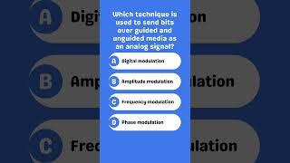 Which technique sends bits as analog signals over various media [upl. by Lonnie884]