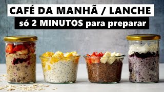 AVEIA ADORMECIDAOVERNIGHT OATS  café da manhã saudável e vegano [upl. by Anah]