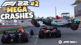 F1 22 MEGA CRASHES 2 [upl. by Kentigerma443]