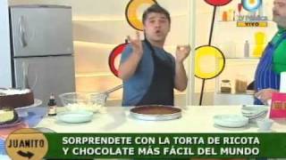 Facilísima torta de ricota con masa de chocolate [upl. by Enimsay]