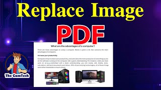 How to Replace Image in PDF ផ្លាស់ប្តូររូបភាពក្នុង PDF  rean khmer computer [upl. by Lekram]