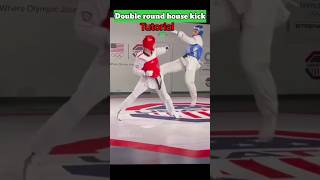 Double roundhouse kick tutorial shortfeed kick taekwondo karate martialarts tutorials [upl. by Eleaffar]