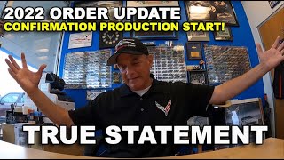 TRUE STATEMENT  2022 C8 CORVETTE ORDER UPDATE  CORVETTE NEWS [upl. by Nicolette]