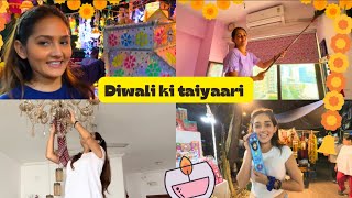 Diwali ki shopping aur Ghar ki Safaayi  Sisters  Tanya Sharma  Krittika M Sharma [upl. by Oderfla]