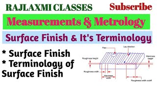 Surface Finish ll Terminology of Surface Finish ll Measurements and Metrology ll Mechanical Engg [upl. by Graeme183]