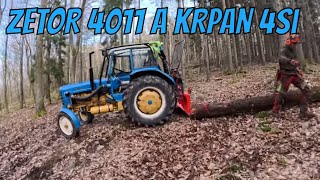 ZETOR 4011 POWER KRPAN 4Si STIHL MS 500i in the forest 32024 [upl. by Garv]