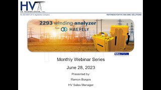 HAEFELY WA 2293 Winding Analyzer Webinar [upl. by Koval609]