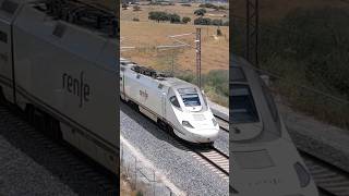 Talgo S 730 Alvia Renfe a toda velocidad LAV Norte [upl. by Ynnig]