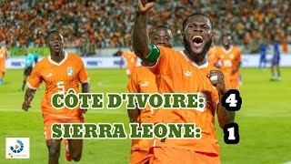 ELIMINATOIRE CAN 2025  CÔTE DIVOIRE VS SIERRA LEONE 41  LE DEBRIEFING DE LA SOIREE DE SANPEDRO [upl. by Sharpe]