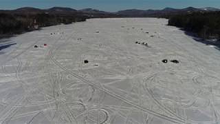 Wilson Lake Ice Fishing Derby Wilton Maine [upl. by Cohe526]