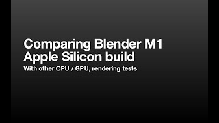 BLENDER Apple Silicon M1 build Rosetta amp M1 Thermals Rendering Performance BMW27 benchmark [upl. by Llibyc833]