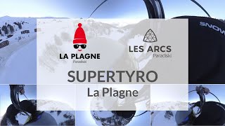 La Plagne guide  SuperTyro  Aime La Plagne 2000 to Plagne Centre zipslide  tyrolienne [upl. by Tnecniv172]