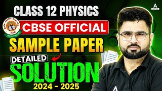 CBSE Class 12 Physics Sample Paper 202425 with Detailed Solution [upl. by Ayoral]