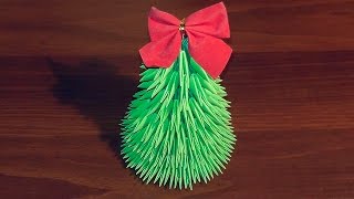 How to make paper Christmas tree 3D origami tutorial [upl. by Claribel]