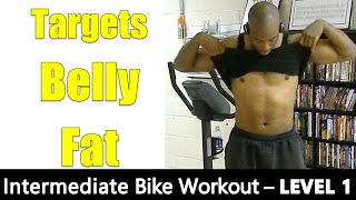 Intermediate Stationary Bike Weight Loss Workout for Belly Fat 40 Minutes [upl. by Eimmis649]