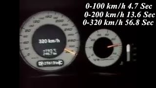 Mercedes E55 AMG Kompressor W211 Acceleration 0320 kmh top speed Vmax [upl. by Perni]